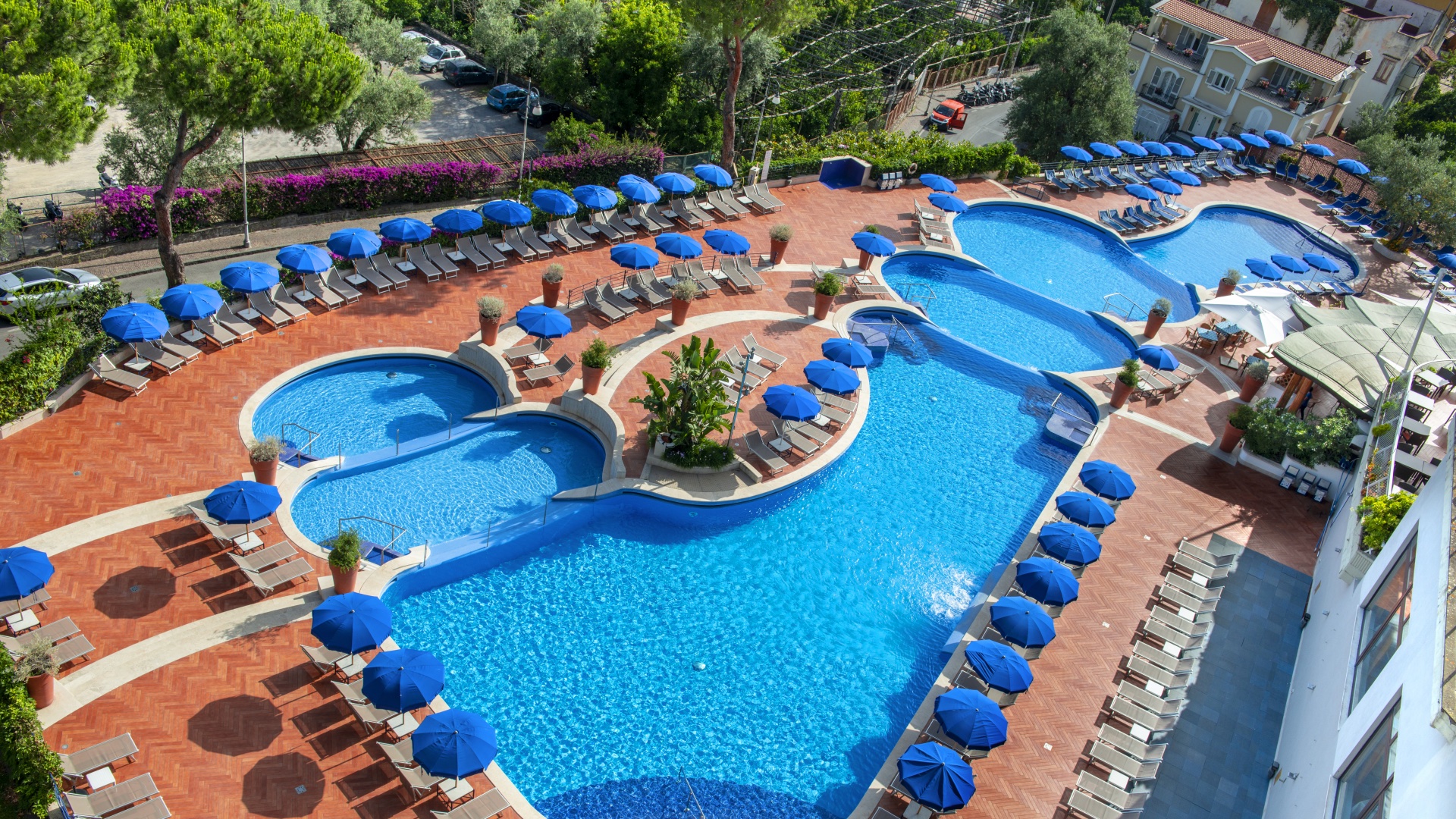 Outdoor Swimming Pool From The Top